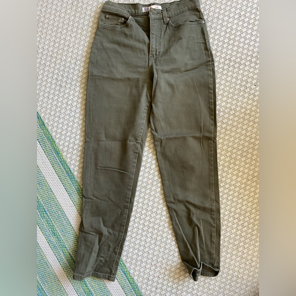 Green stretch jeans